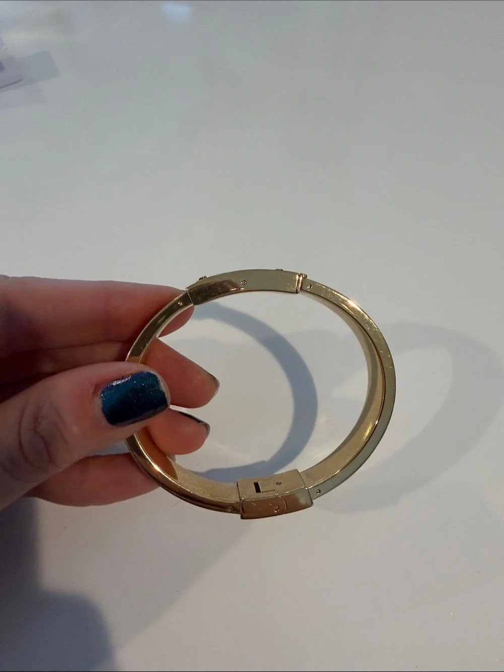 Michael Kors Gold Tone Double-Band Logo Plaque Bangle